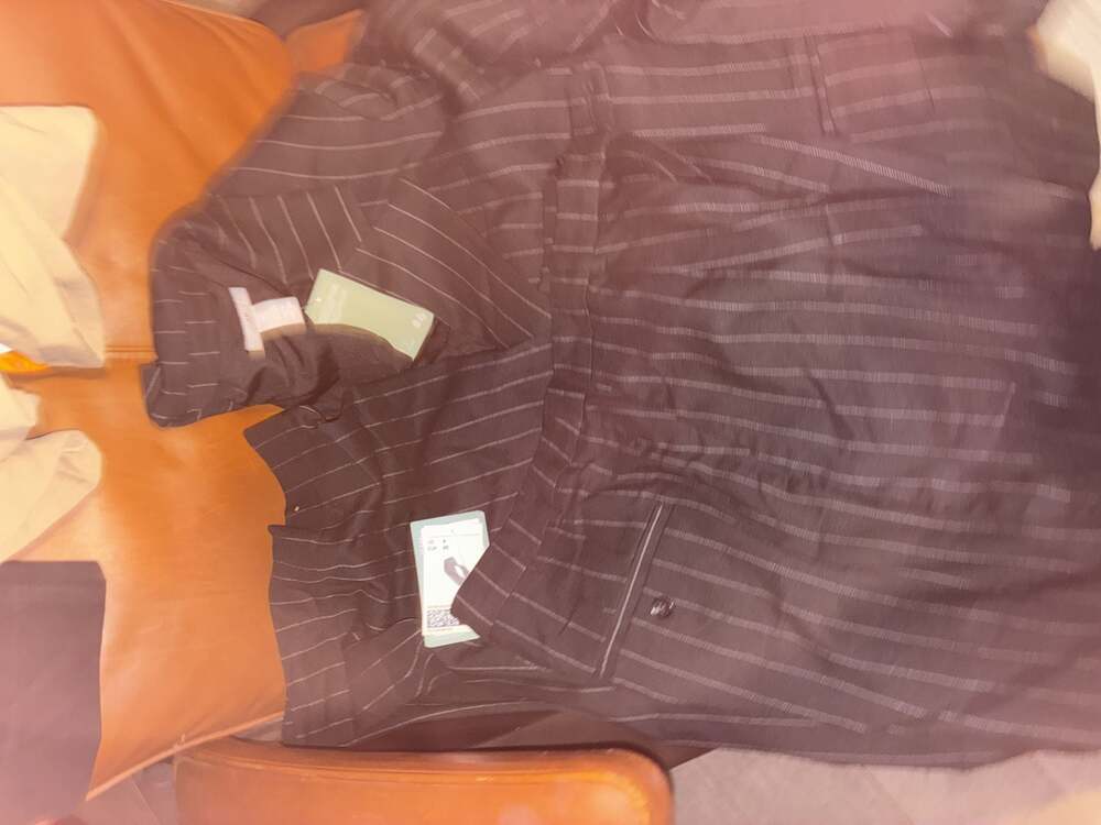 H&M Women's Pinstriped Blazer and Pants 2-Piece Suit Set